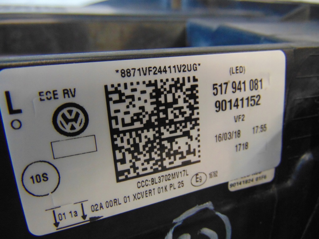 фото №12, Лампа левая перед full led vw golf sportsvan 517941081