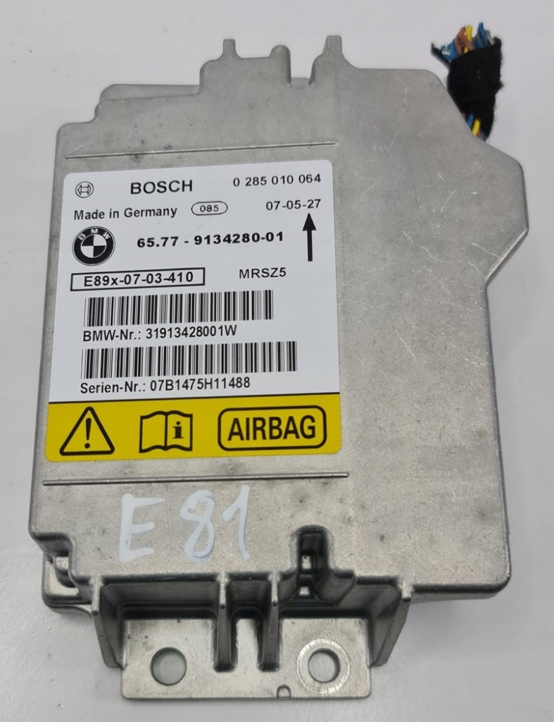 фото №1, Датчик air bag подушка безпеки bmw 1 e81 9134280