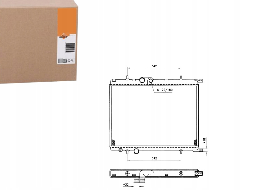 Купить Nrf 519525 радиатор, система охлаждение двигателя