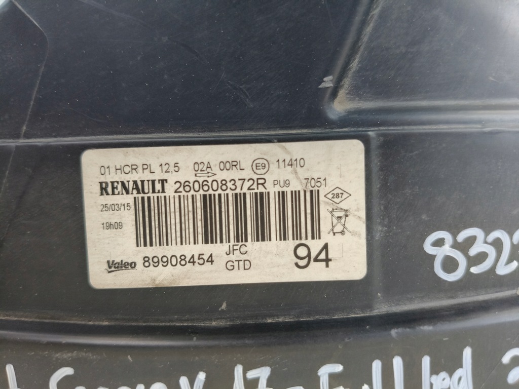 фото №11, Лампа левая фара renault espace v 17- full led