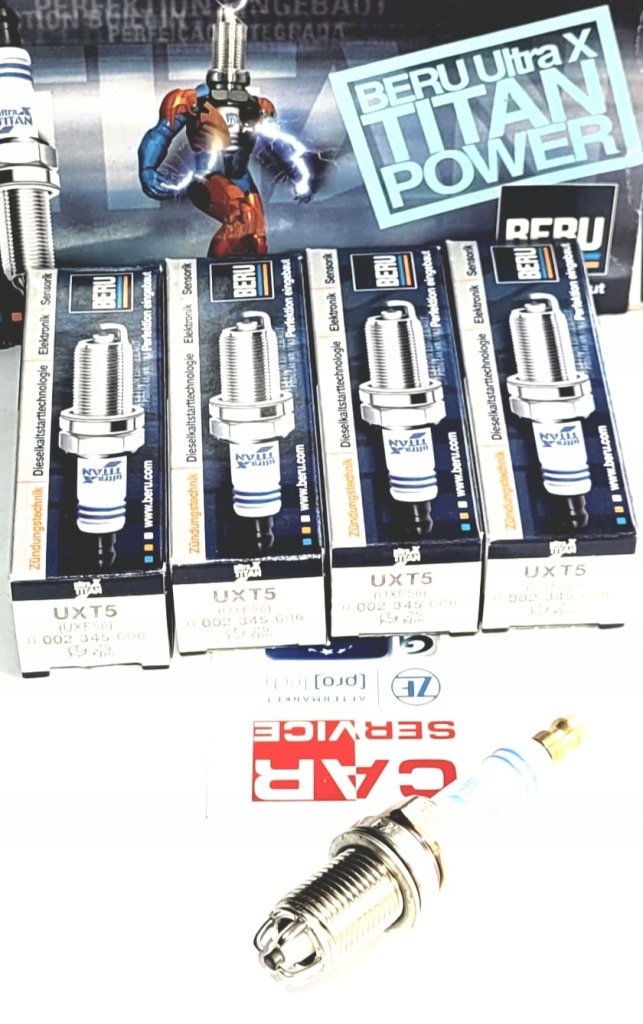 фото №1, 4x свеча искровая зажигания beru beru uxt5