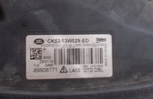 фото №16, Лампа правая передняя range rover vogue l405 ксенон поворотный ck52