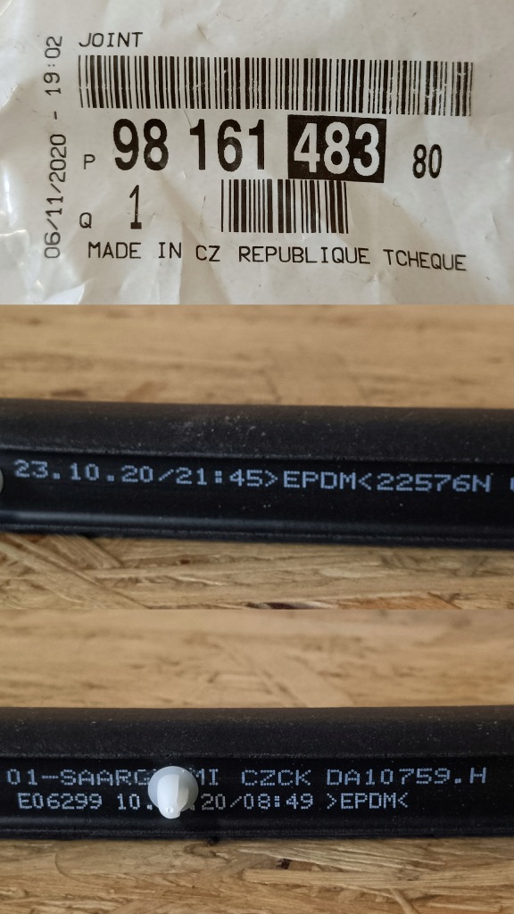 фото №10, Citroen c3 iii 16- прокладка дверь правый перед