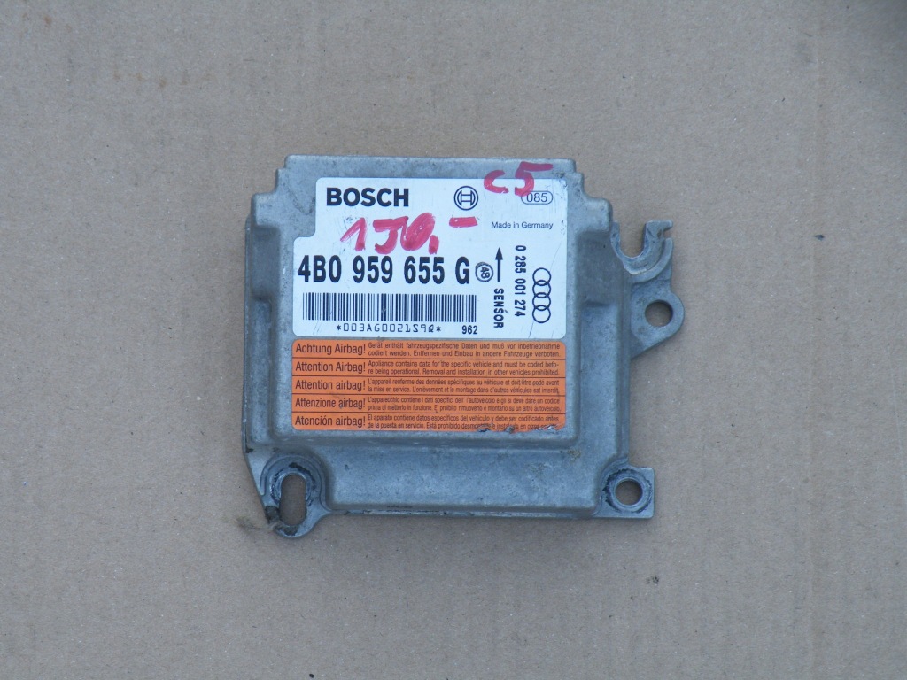 фото №1, Audi a6 c5 датчик модуль блок керування подушок подушка безпеки 4b0959655g