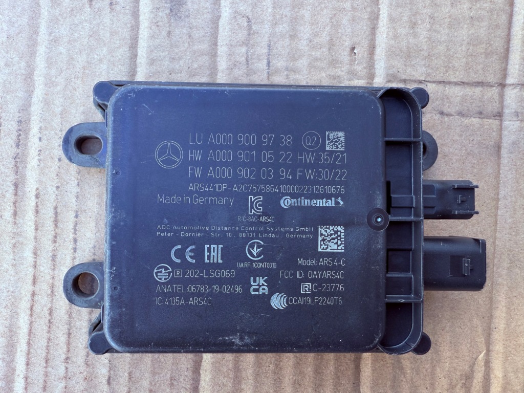 фото №1, Mercedes w206 w223 w253 w236 радар датчик distronic 0009009738....