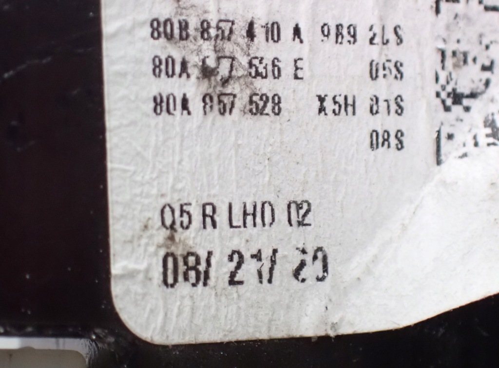 фото №12, Дзеркало праве 80b857410a audi q5 80a fy lx5h 14pin