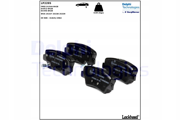 фото №2, Delphi lp2295 набор тормозных колодок тормозных, тормоза дисковые