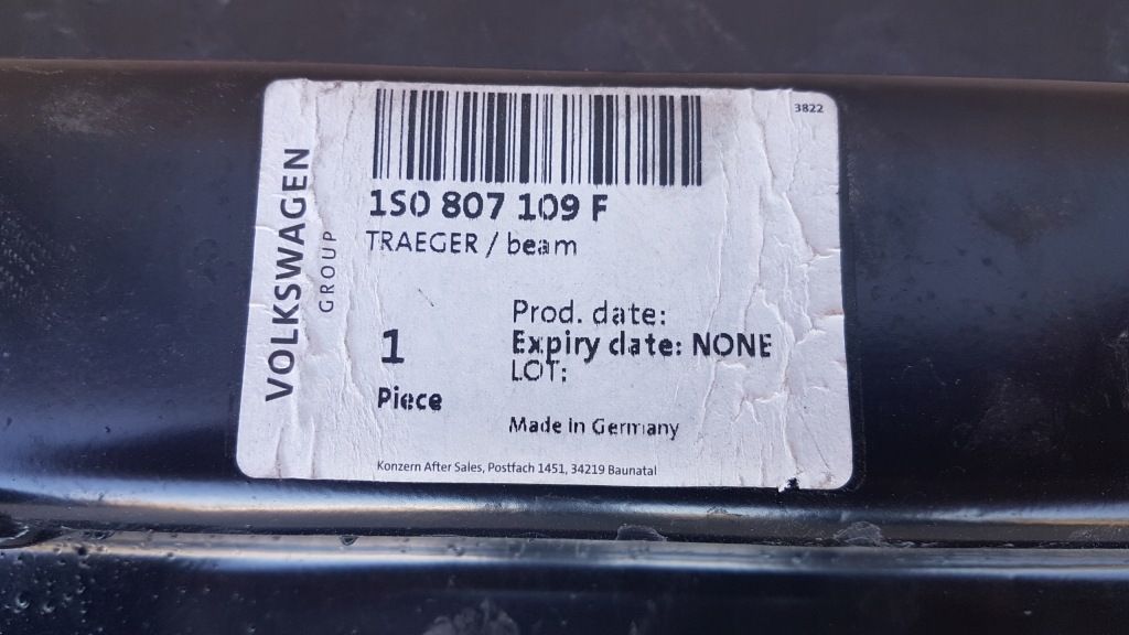 фото №10, Балка бампера перед vw up mii citigo