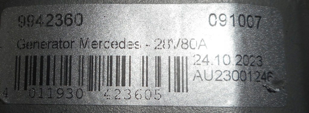 Mercedes генератор 9942360 au23001246 80a в Украине