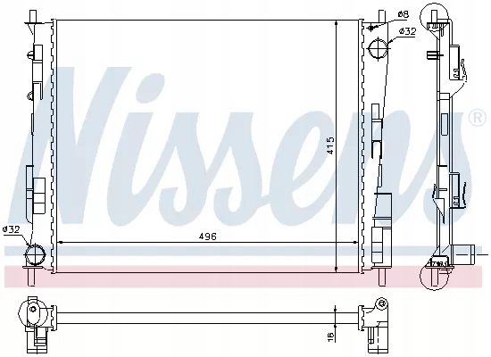 Nissens nis 67286 радиатор воды в Украине