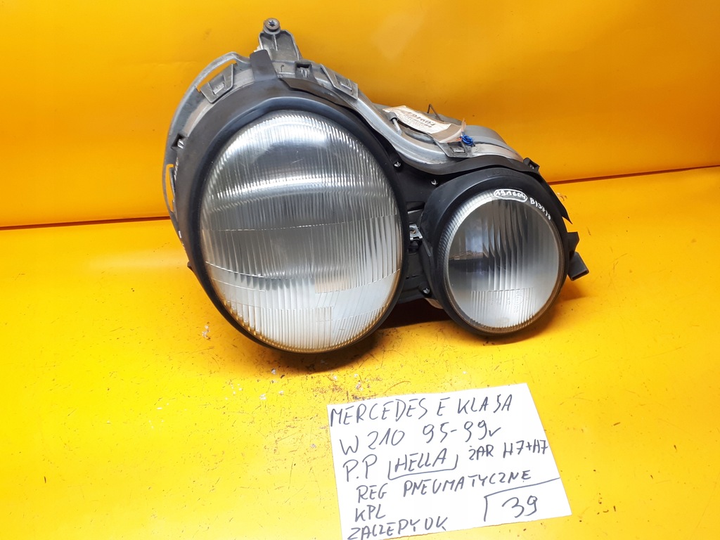 фото №11, Лампа передняя правая mercedes e-klasa w210 95-99 комплектная hella линза .