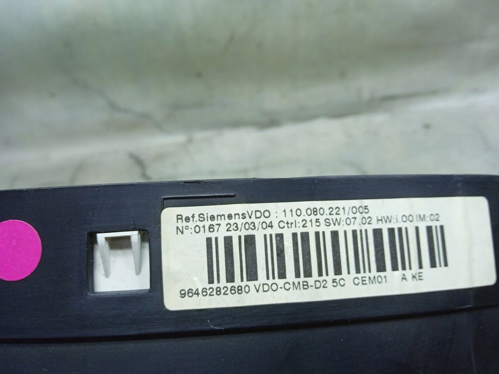 фото №6, Счетчик приборы 9646282680 peugeot 407 1.8