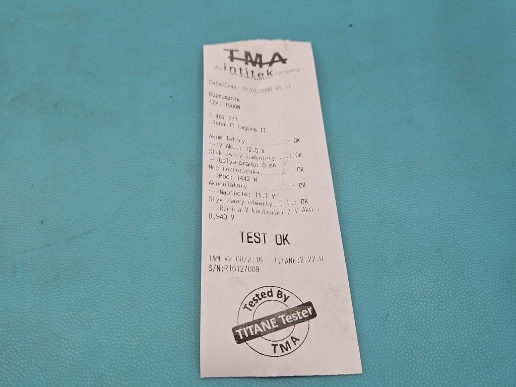 Test стартер renault laguna 2 2.0 16v 0001106024 8200724810-a Недорого