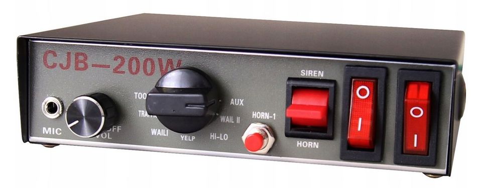 Сирена megafon клаксон 200w 9 tonów сигнал policja straż głośna 12/24v с Разборки