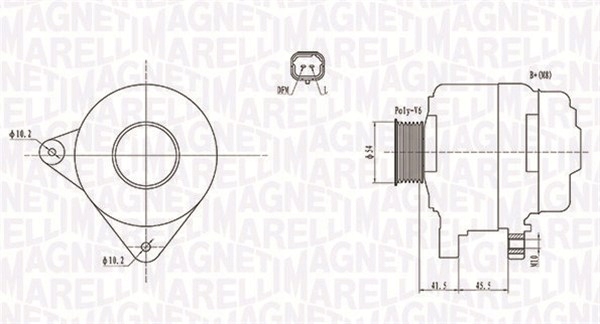 Magneti marelli генератор citroen/peugeot 1.6hdi 08- 150a Доставка