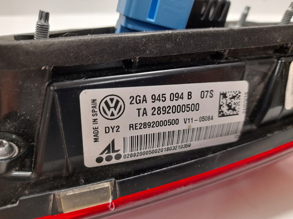 фото №5, Vw t-roc w крышка 2ga945094b лампа задняя задняя