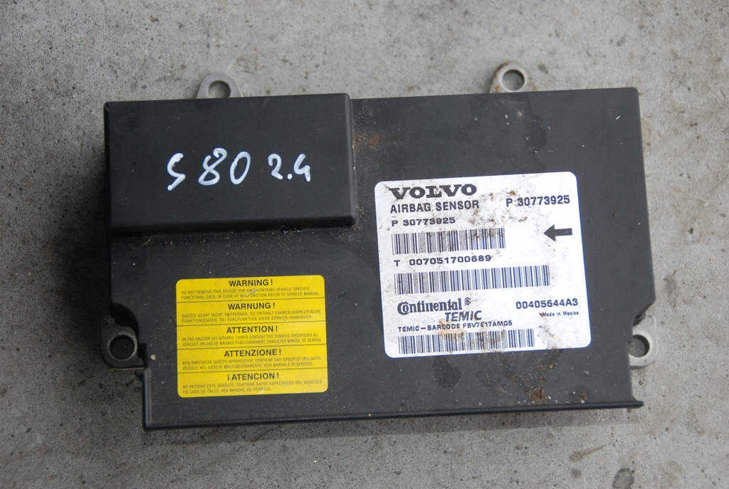 фото №1, Датчик подушка безпеки подушок 30773925 volvo s80 ii