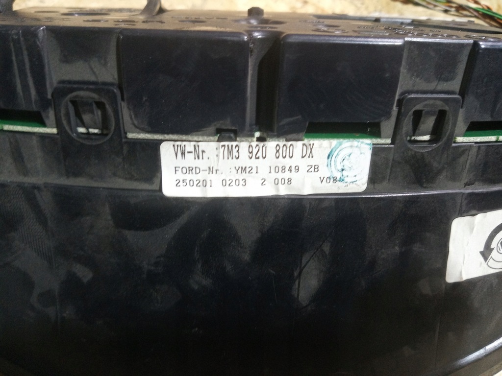 фото №8, Счетчик приборная панель + ключ vw sharan i 1 lift 1.9 tdi