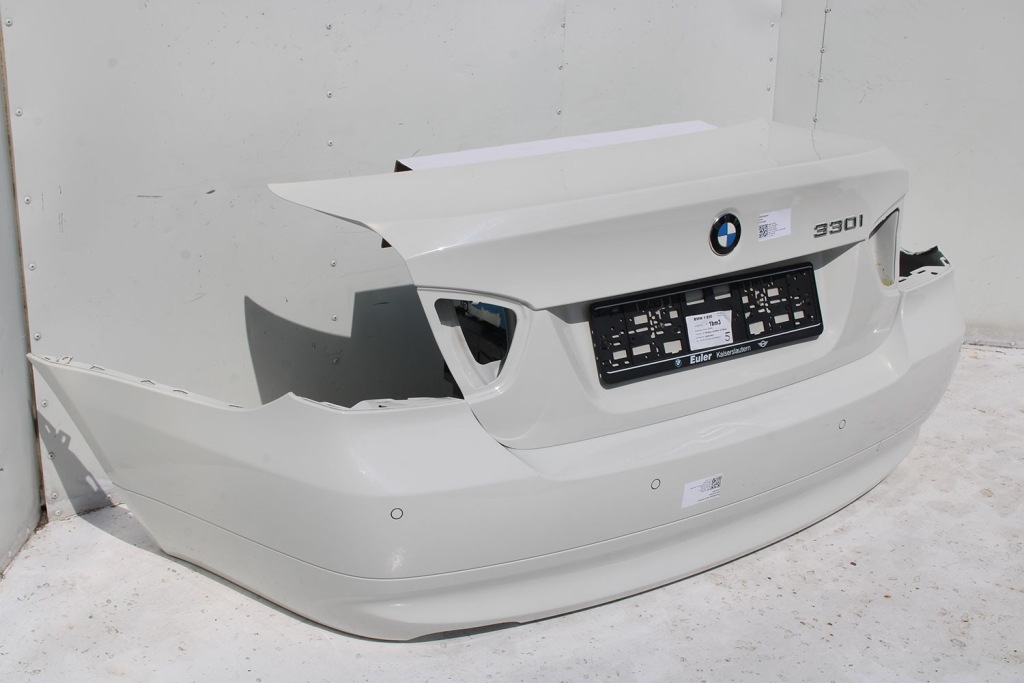 фото №10, Bmw 3 e90 задняя крышка багажника багажника + бампер задний + лампы 300 alpinweiss белый