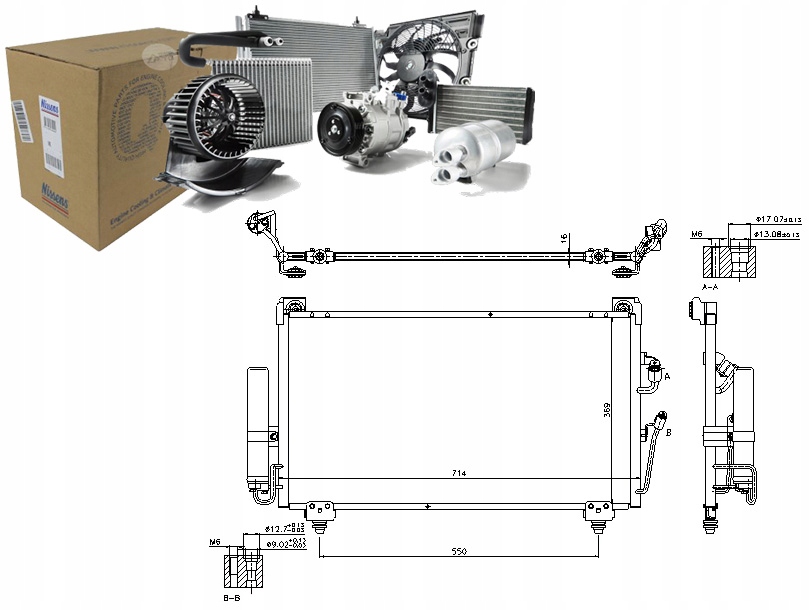 фото №1, Конденсатор кондиционера mitsubishi outlander i 2.0/