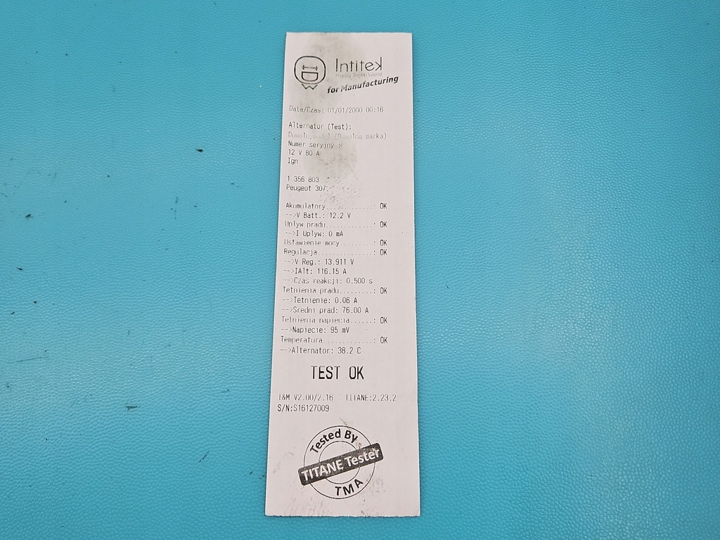 фото №8, Test генератор peugeot 307 2.0 16v