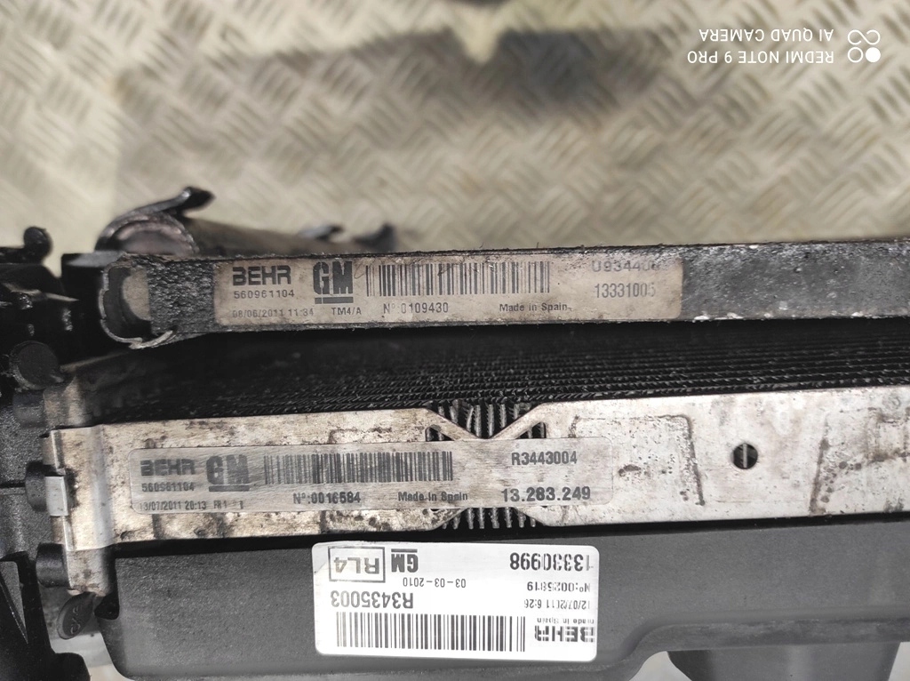 Радіатор радіатор вентилятор opel meriva b 1.7 cdti 13330998 13283249 Доставка