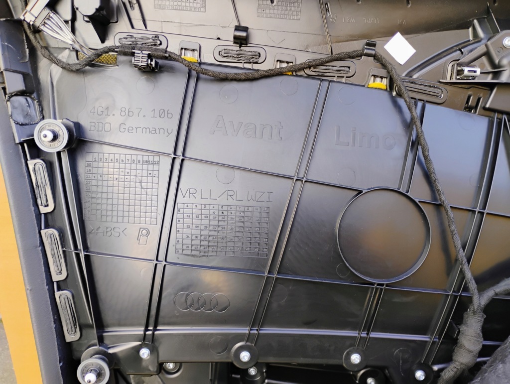 фото №14, Audi a6 c7 4g clean оббивка обшивка двері перед правий шкіра коричневий drewno оригінальний номер