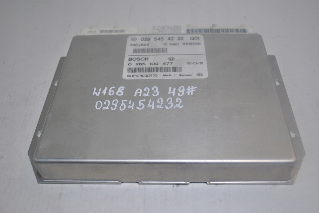 фото №6, Бортовий комп'ютер двигуна mercedes w168 a klasa 0295454232