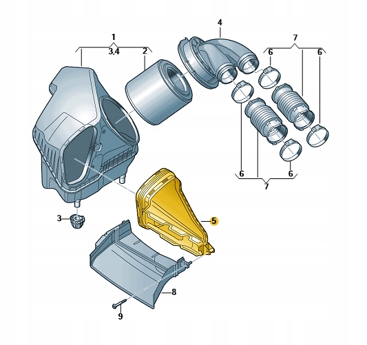 фото №1, Направляющая всасывающая фильтра воздуха audi rs6 c7
