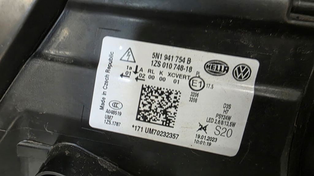 фото №14, Лампа передняя правая vw tiguan i lift