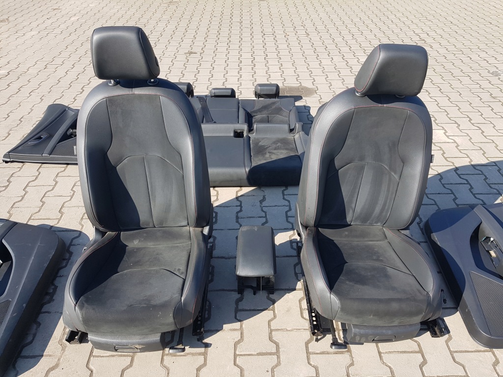 фото №4, Seat leon iii 3 12r- fr hb сиденья skórzanae alcantara заднее сиденье обшивки 5d