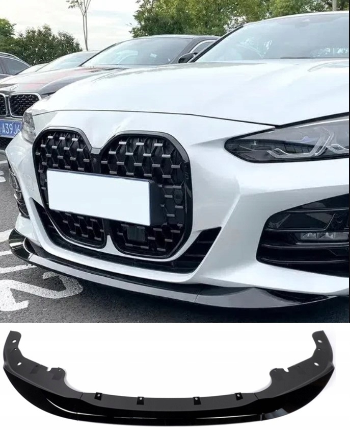 фото №1, Спліттер накладка бампера перед bmw g26 чорний блиск