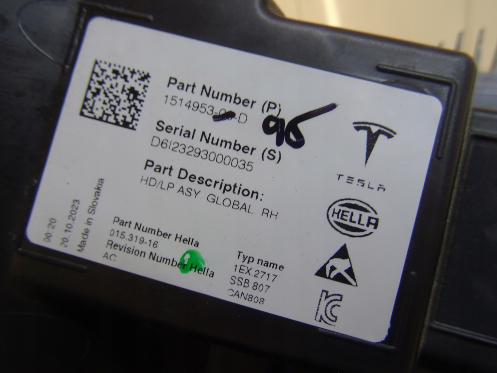 Tesla model 3 / y рестайлинг  full led фара правый  перед 1514953-00-d llu Цена