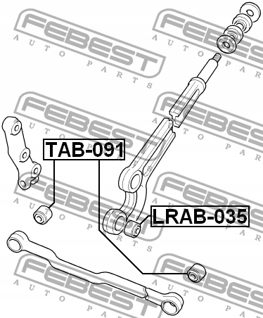 фото №2, Втулка рычага перед land rover defender febest lrab-035