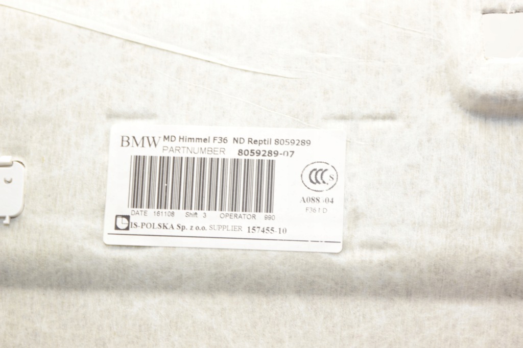 фото №10, Bmw f36 потолок czarna m-pakiet bez люк 8059289