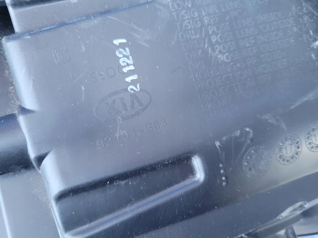 Kia picanto 2017-2020 17-20 фара фара левая линза + led 92101-g6300 в Украине