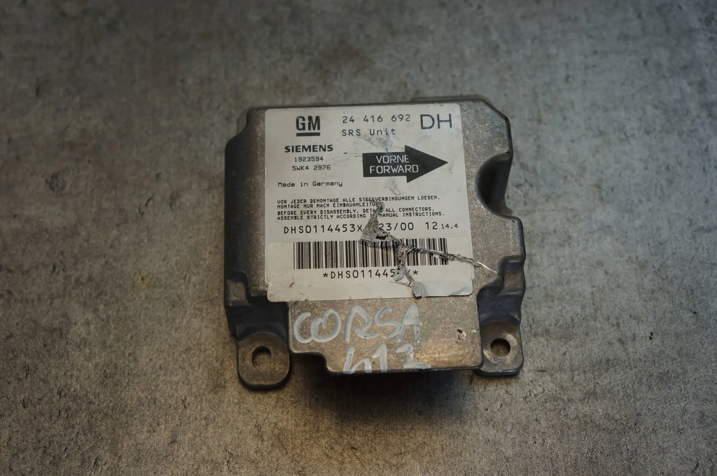 фото №1, Модуль датчик подушек подушка безопасности opel corsa b - 1923594