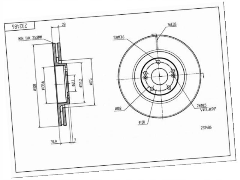 Тормозные диски перед renault laguna 2 2.0-2.9 02-07 Цена