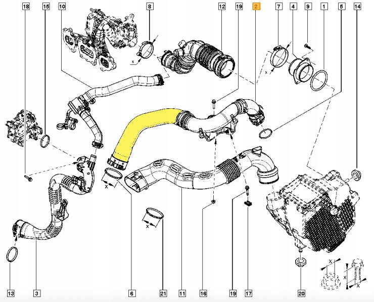 фото №3, Труба інтеркулер turbo renault captur dacia lodgy