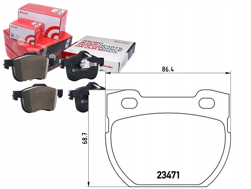 фото №1, Brembo p 44 006 набор тормозных колодок тормозных, тормоза дисковые