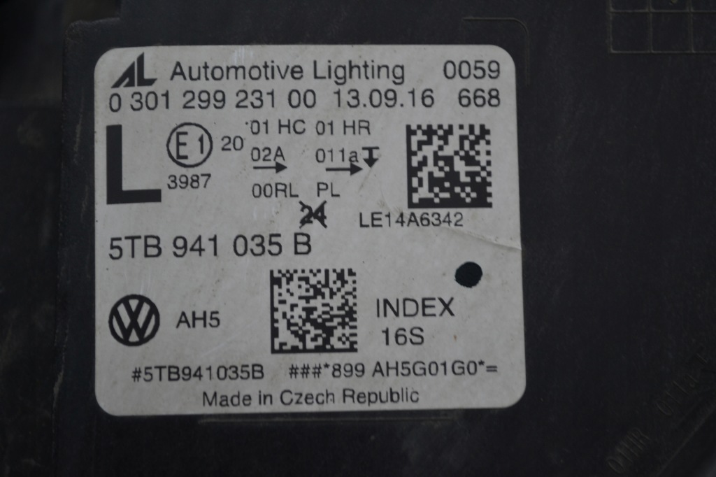 фото №9, Лампа лівий перед ліва touran iii 5tb full led