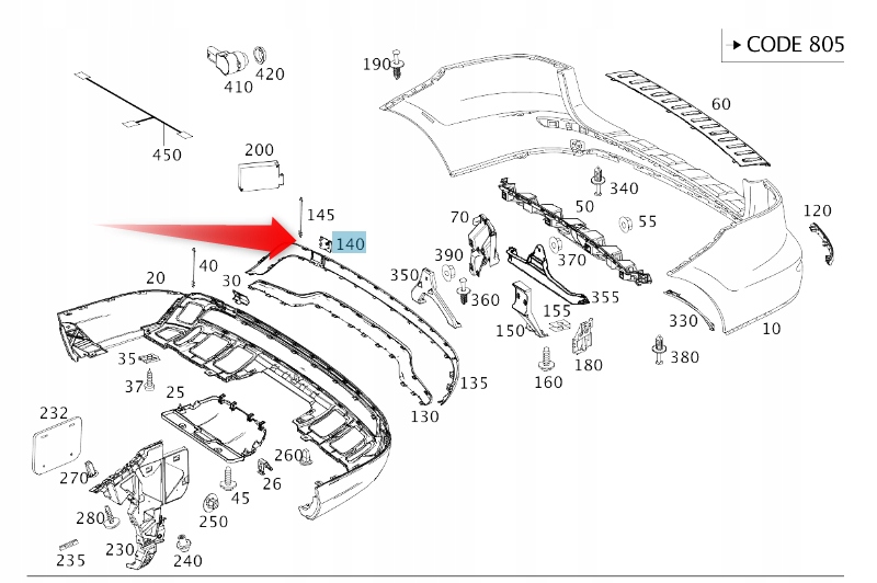 фото №4, Заглушка фаркоп задняя mercedes w166 amg przedlift