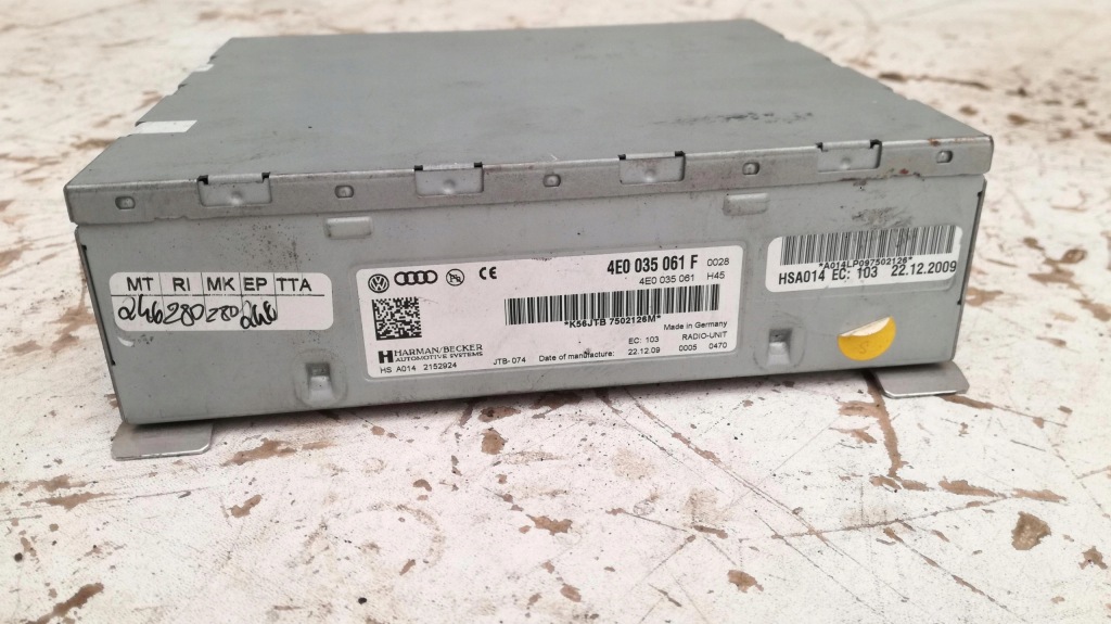 фото №3, Audi a8 4h тюнер радіо 4e0035061f