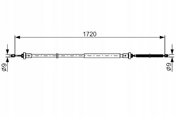 фото №2, Трос тормозная ручного задняя l/p dacia logan ii logan mcv ii renault