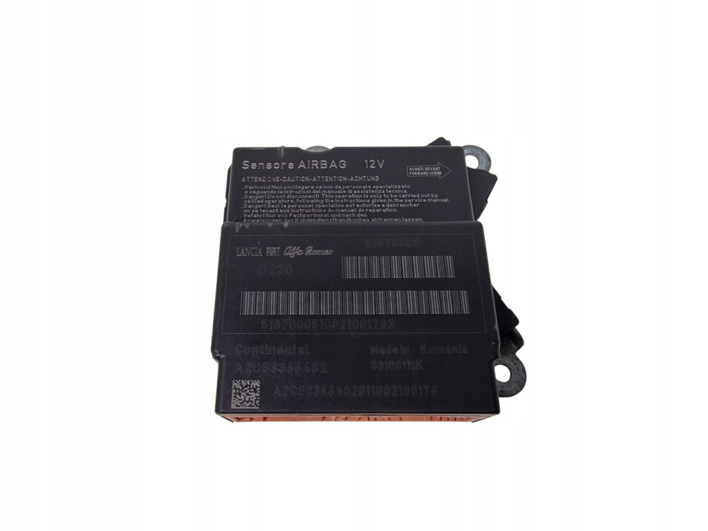 фото №1, Fiat 500 alfa romeo модуль датчик подушка безопасности подушки безопасности 51870005
