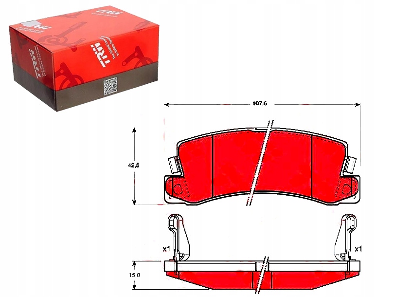 фото №1, Trw gdb3164 набор тормозных колодок тормозных, тормоза дисковые