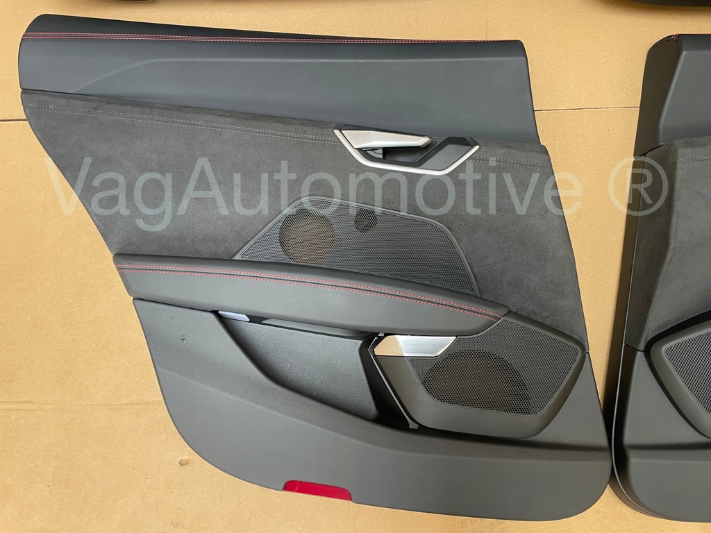 фото №8, Audi etron e-tron gt обшивки оббивка двері czerwona нитка