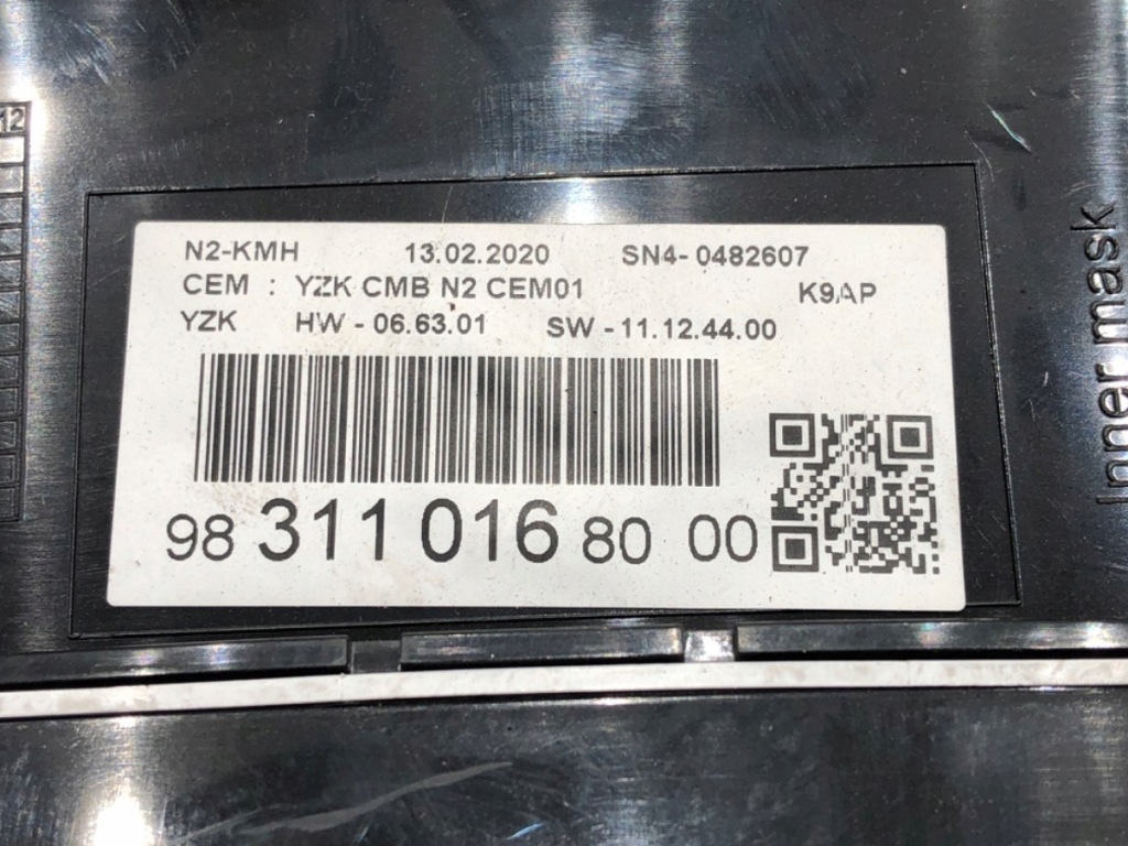 Панель peugeot partner 2 983110168000 1.5 102km приборы в Украине