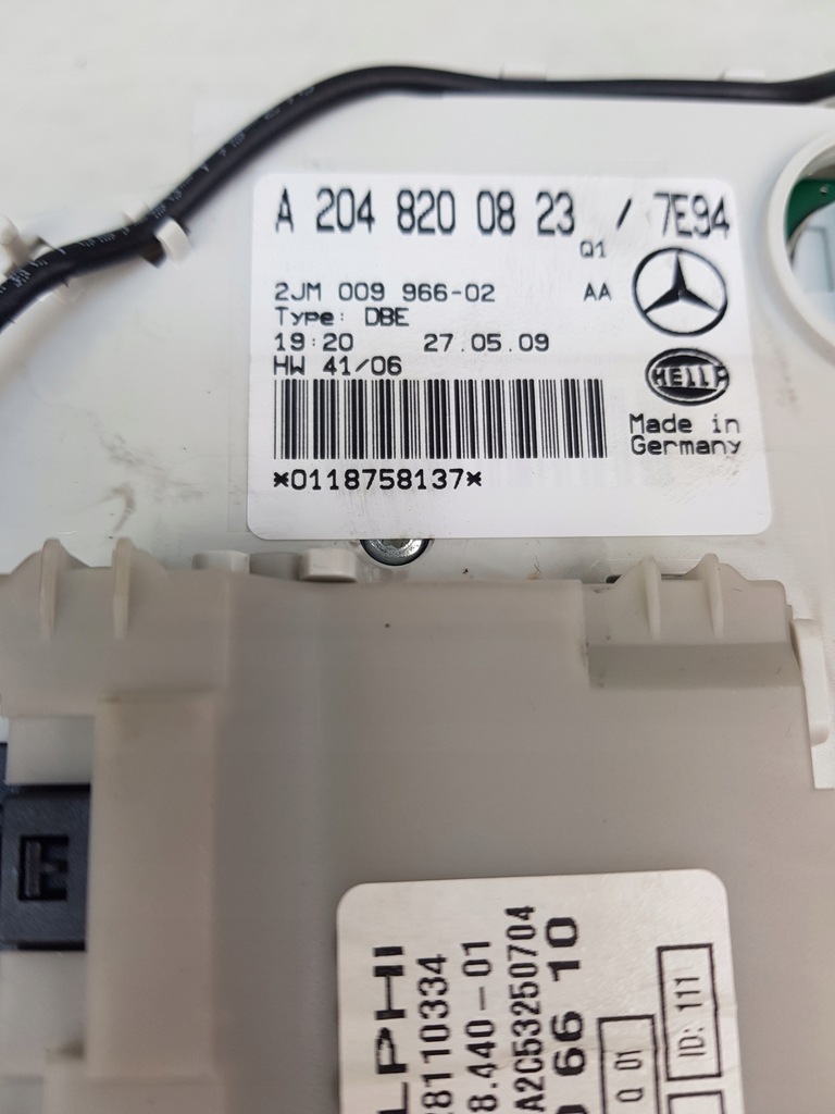 фото №6, Mercedes c w204 лампа освітлення салону перед