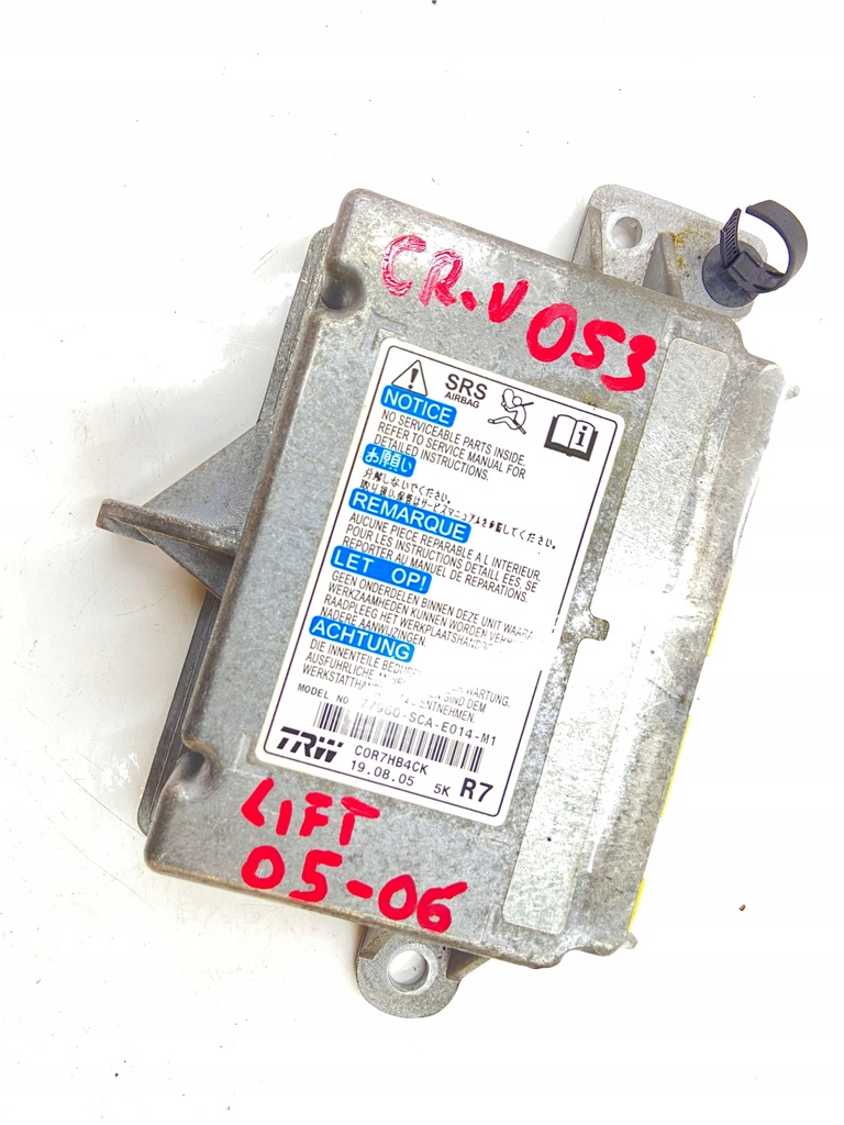 фото №8, Модуль датчик подушок подушка безпеки honda cr-v ii lift 05-06r оригінальний номер 77960-sca-e014-m1